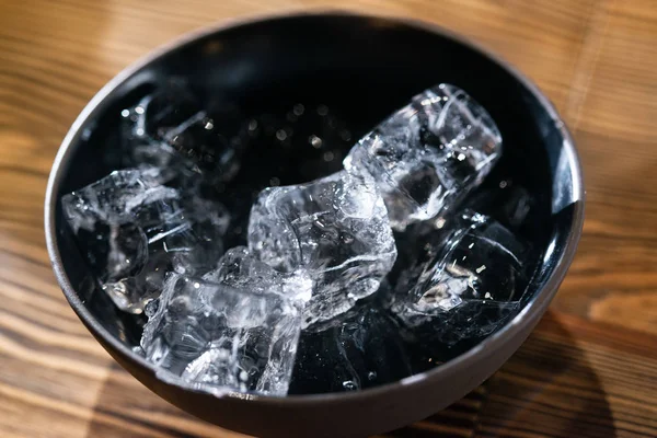 Close Ice Cubes Cocktails Bar — Stock Photo, Image