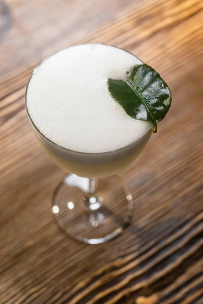 Close Van Verse Smakelijke Cocktail Glas Drank Concept — Stockfoto