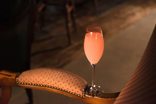 Close Fresh Tasty Cocktail Glass Drink Concept — 스톡 사진