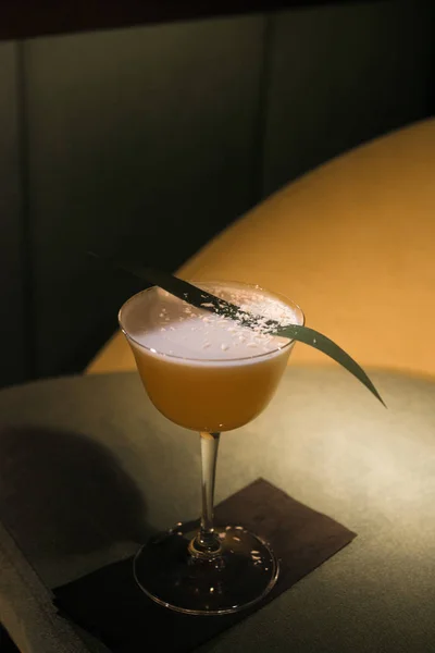 Close Fresh Tasty Cocktail Glass Drink Concept — 스톡 사진