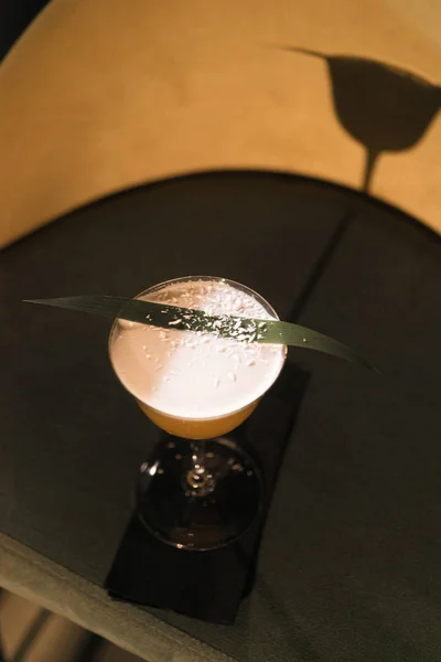 Närbild Färsk Välsmakande Cocktail Glas Dryckeskoncept — Stockfoto