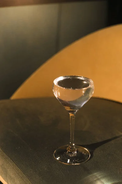 Nahaufnahme Von Wodka Glas Getränkekonzept — Stockfoto
