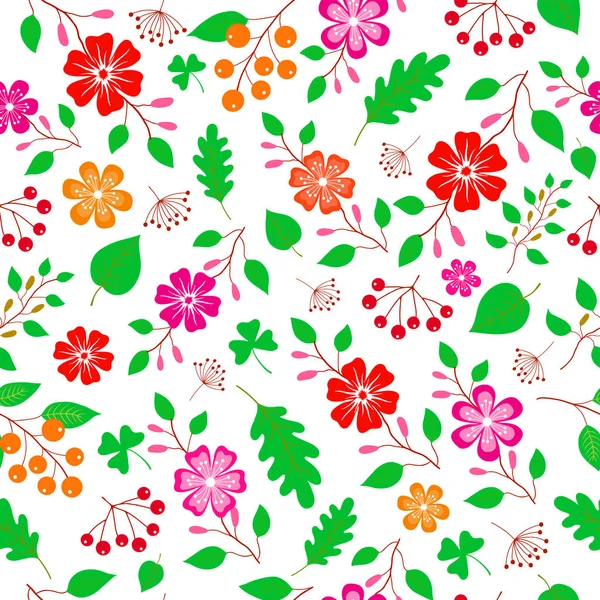 Renkli yaz çiçek deseni