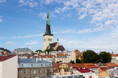 24-27.08.2016 doğal yaz güzel hava manzarası Panoraması Old Town, Tallinn, Estonya