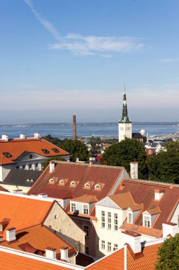 24-27.08.2016 doğal yaz güzel hava manzarası Panoraması Old Town, Tallinn, Estonya