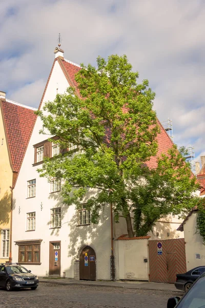 24-27.08.2016 natursköna sommaren vackra flygbilder silhuett panorama av gamla stan i Tallinn, Estland — Stockfoto