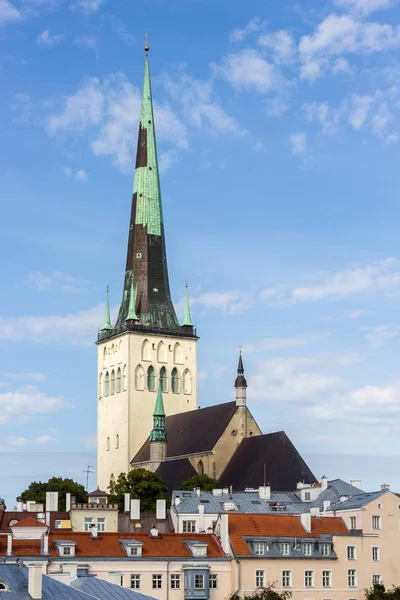 Doğal yaz güzel hava manzarası Panoraması Old Town, Tallinn, Estonya — Stok fotoğraf