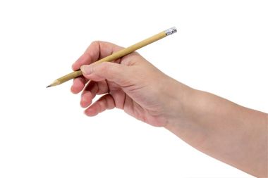 El bir kalemle yazma