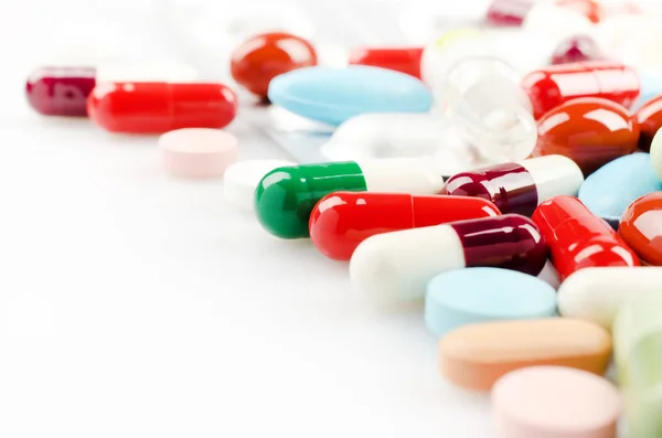 Multicolored Pills and Capsules — Stock Photo, Image