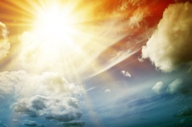 Harika çok renkli gökyüzü