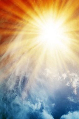 Harika çok renkli gökyüzü