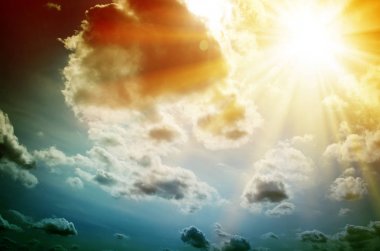 Harika çok renkli gökyüzü