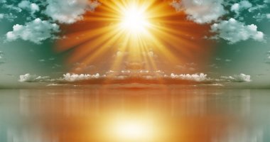 deniz üzerinde kırmızı günbatımı