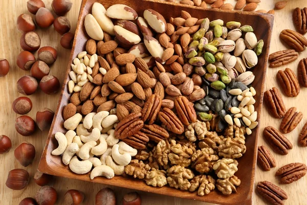 Varieties of nuts. — Stock Photo, Image
