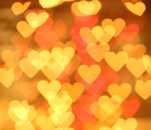 Bokeh Blurred Background Colored Lights Shape Heart — Stock Photo, Image