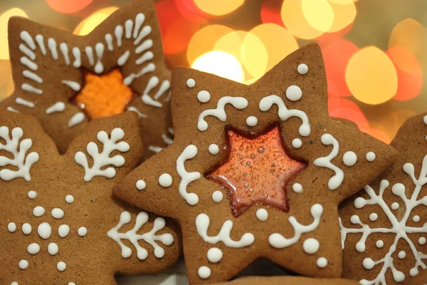 Christmas Homemade Gingerbread Cookies — Stock Photo, Image