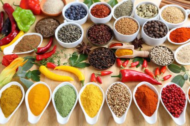 baharatlar ve otlar.