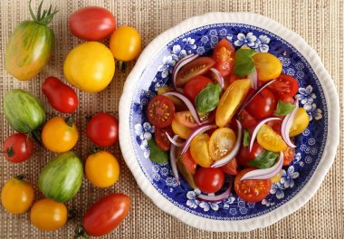 renkli domates salatası.