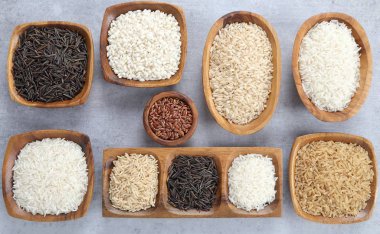 Pirinç tahıl türleri.