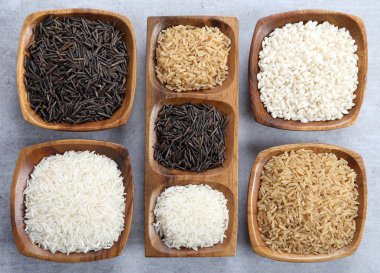 Pirinç tahıl türleri.