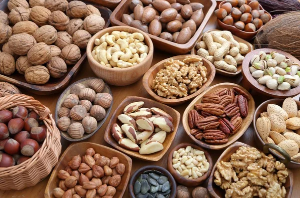 Blandning av nötter. — Stockfoto