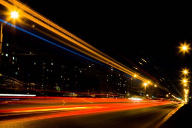 Gece şehir ışıkları