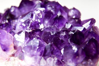 Mor Ametist kristal makro çekim