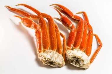 claw of a snow crab on a white background clipart