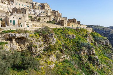 Eski hayalet kasaba Matera (Sassi di Matera) güzel 