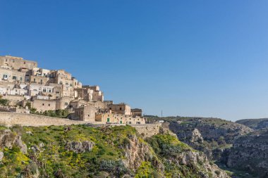 Eski hayalet kasaba Matera (Sassi di Matera) güzel 