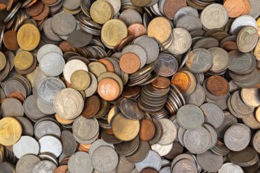 Tayland Baht sikke yığını konsepti tasarrufu olarak