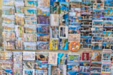 sergilenen seyahat renkli kartpostal tebrik görüntü bulanıklığı 