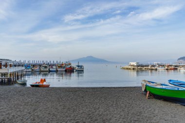 Sorrento, Italy - April 1, 2017: The fisherman boats in beautifu clipart