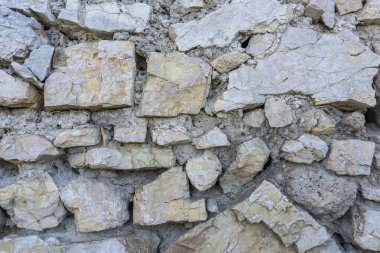 Vintage taş tuğla duvar doku Matera, İtalya için backgr yaşlı