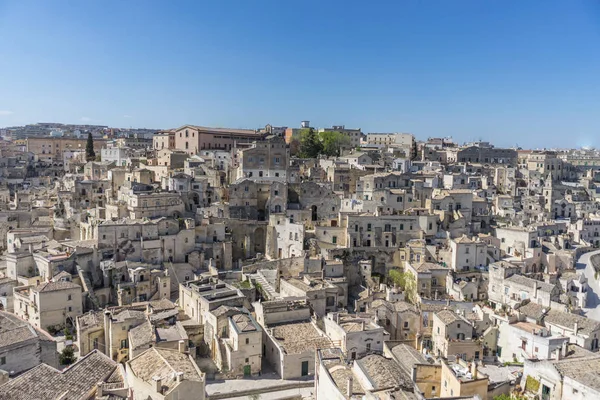 eski hayalet kasaba (Sassi di Matera şaşırtıcı panorama görünümünü 