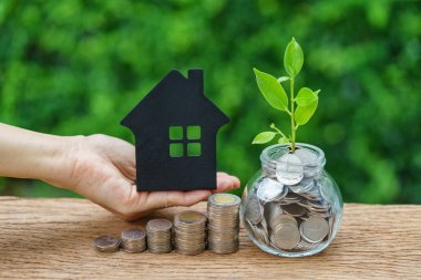 büyüme ile dolu ve p tutan el kavanoza bitki Filiz