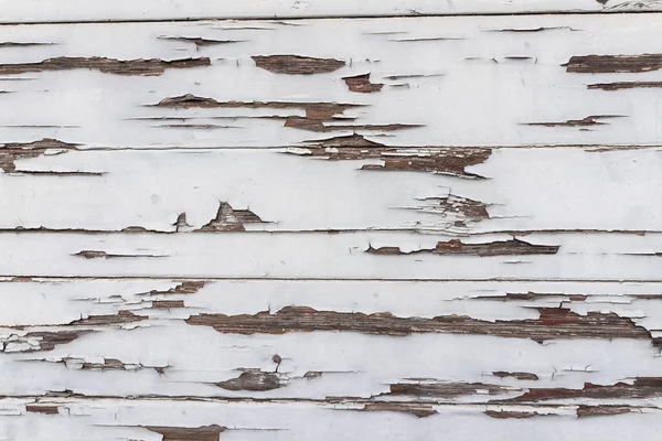 岁老式脱皮白漆木墙作为背景 — 图库照片