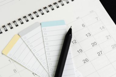 Proje denetim listesi, aylık alışveriş hatırlatması veya halkla ilişkiler planı