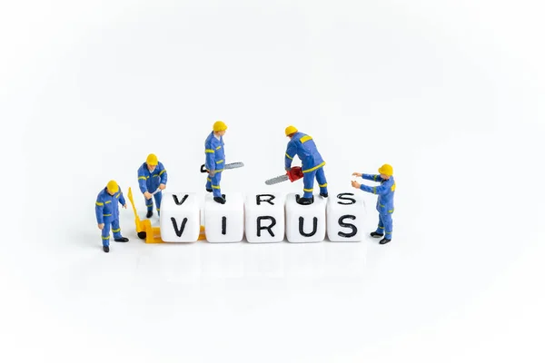 Tratamiento de la gripe por Coronavirus, enfermedad por virus o enfermedad y diarrea — Foto de Stock