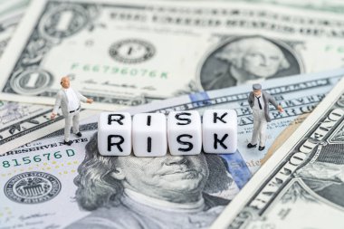 Risk management in investment or danger in money game, miniature