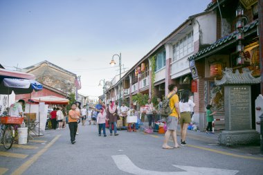 Görünüm Ermeni Street, George Town, Penang, Malezya