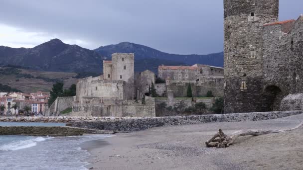 Θέα από την πόλη του Collioure — Αρχείο Βίντεο