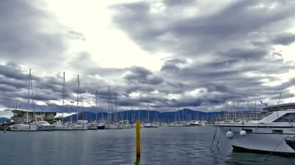 Timelapse av marina — Stockvideo