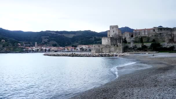 View of the city of Collioure — Stock Video