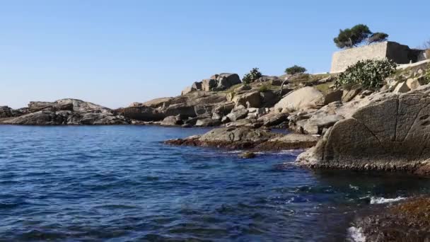 沿海的玫瑰在西班牙的风景 — 图库视频影像