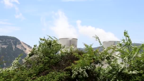 Nuclear plant in France — Stock Video