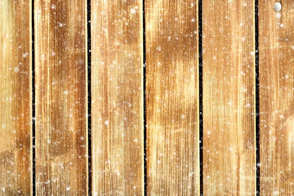 雪の結晶クリスマス木製の背景 — ストック写真