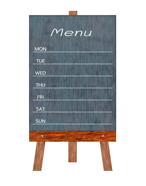 Panneau d'affichage de menu en bois . — Photo