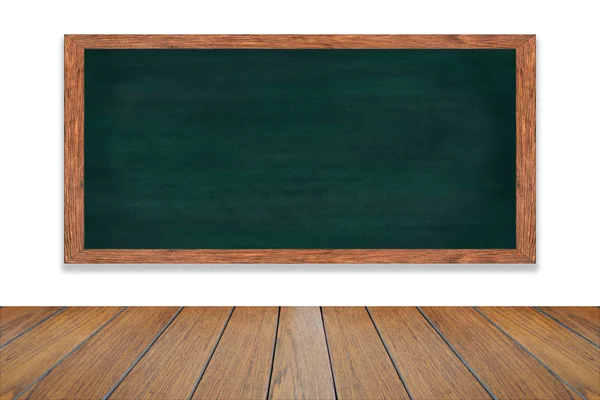 De houten frame schoolbord in kamer, abstracte krijt wreef uit op blackboard voor achtergrond. — Stockfoto