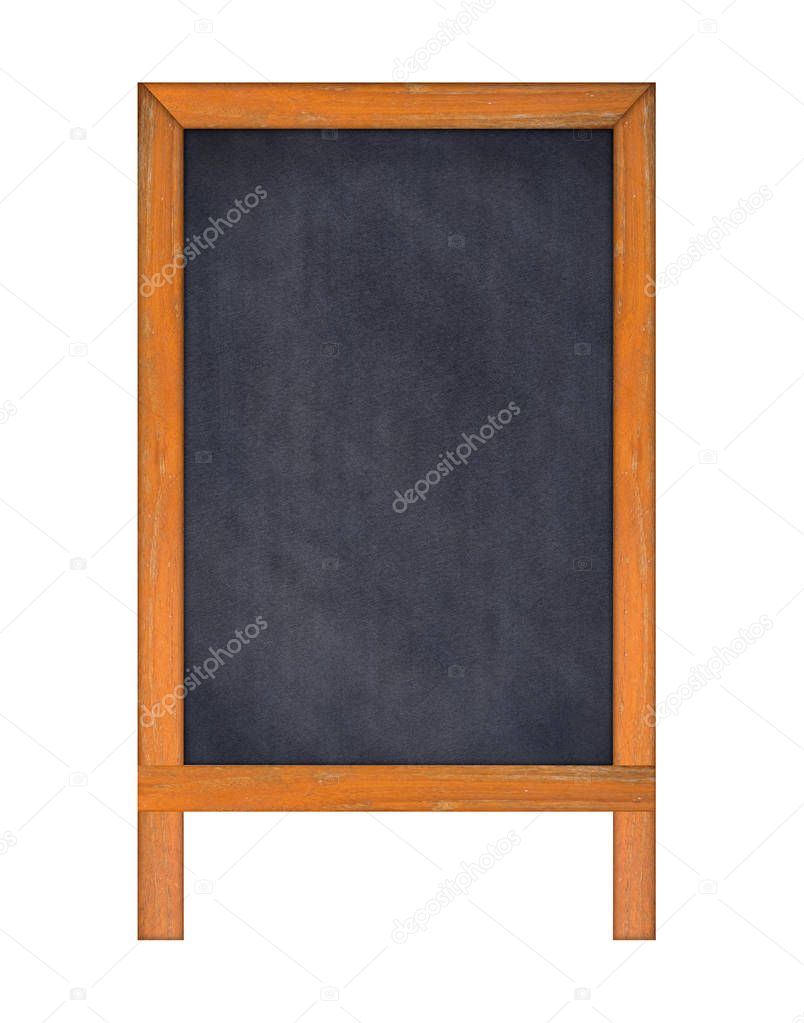 Vertical Chalkboard, Isolated on white background.